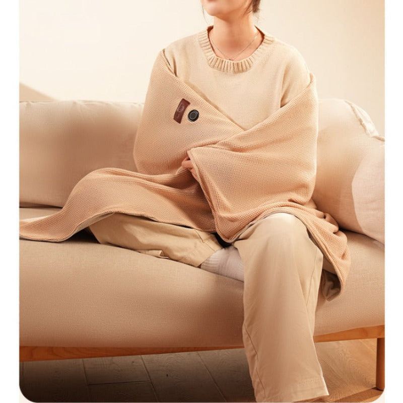 WarmEase Heated Shoulder Blanket – Soft Cozy Warming Throw for Office & Home Use