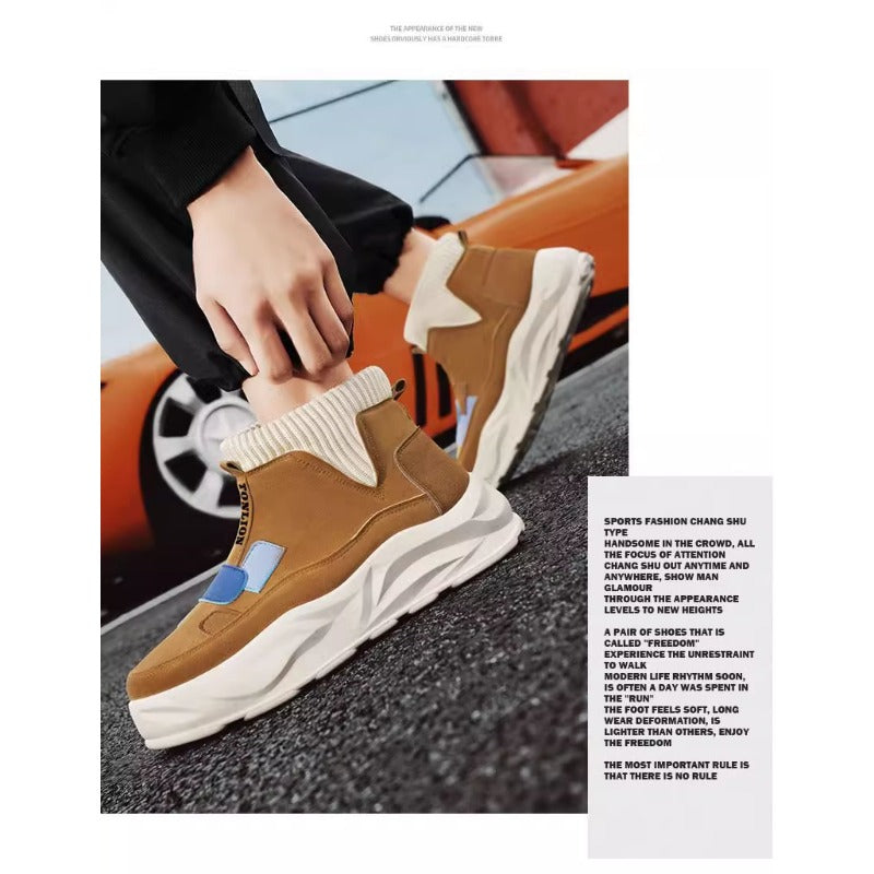 WarmStep Men’s Plush-Lined Snow Boots – Thick-Soled Winter Casual Shoes