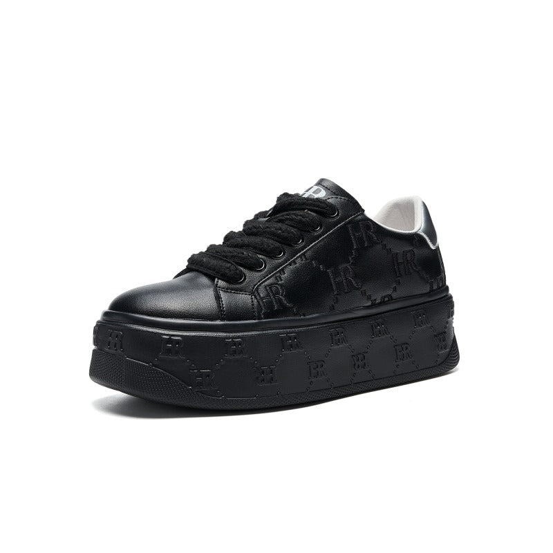 UrbanLift Casual Sneakers – Chunky Thick-Soled White Sneakers for Women