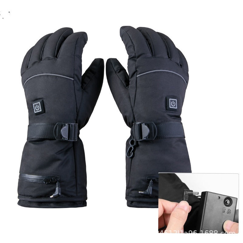 Rechargeable Heated Gloves with Touchscreen – 5V Thickened Thermal Ski Gloves for Winter Riding