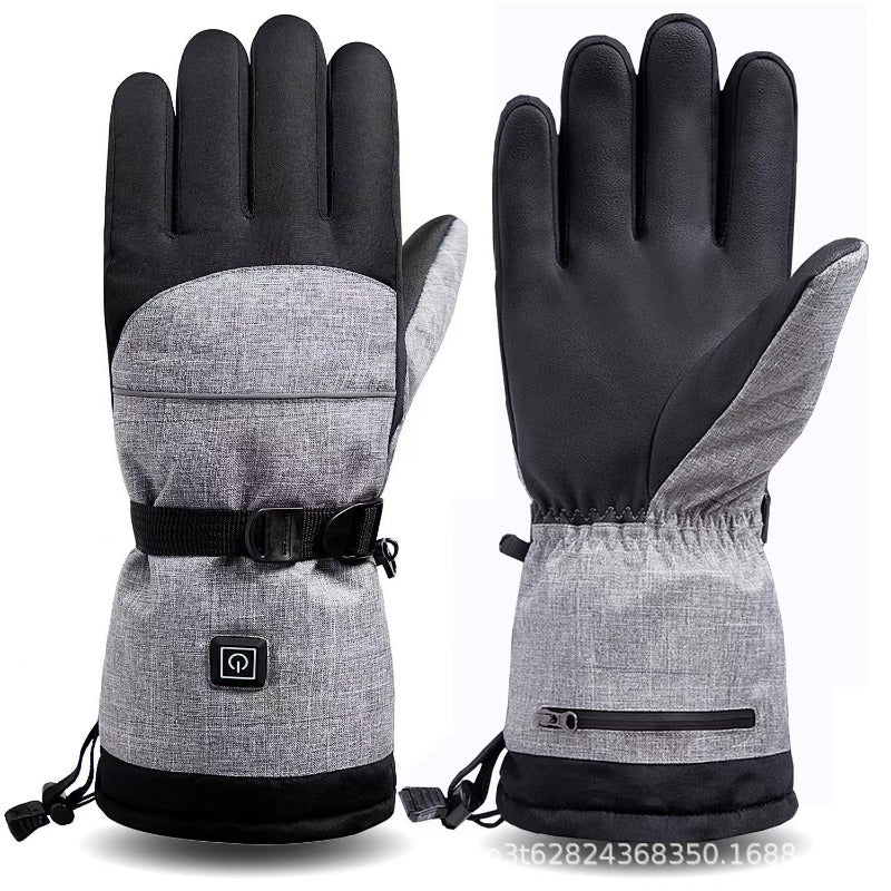 Rechargeable Heated Gloves with Touchscreen – 5V Thickened Thermal Ski Gloves for Winter Riding