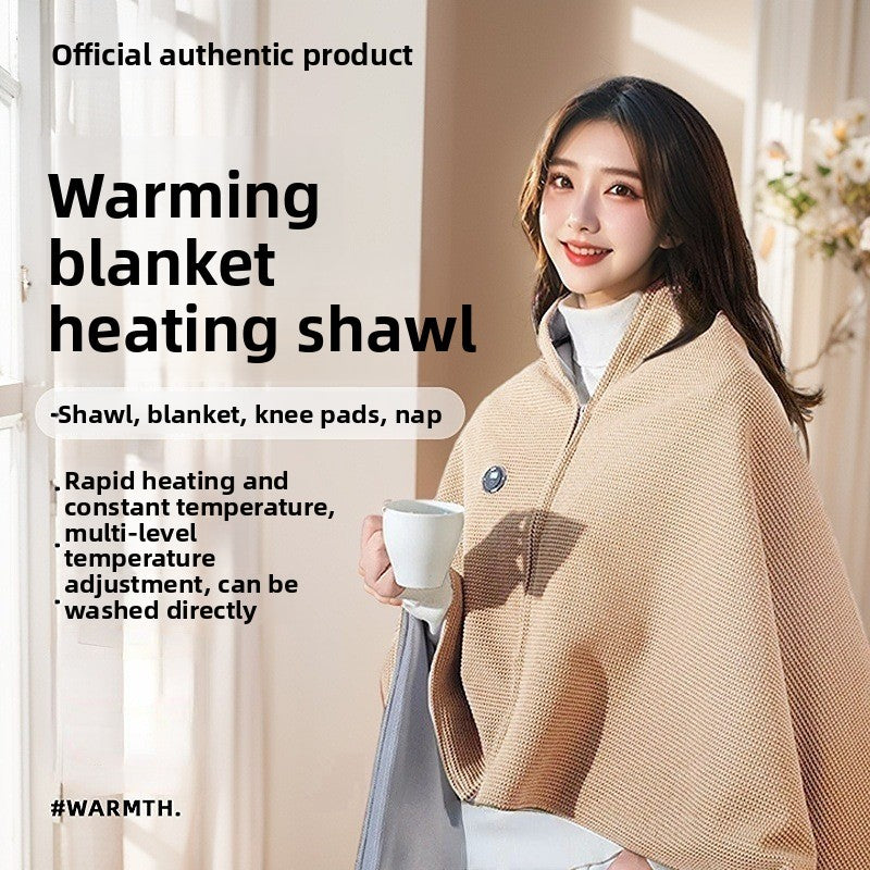 WarmEase Heated Shoulder Blanket – Soft Cozy Warming Throw for Office & Home Use