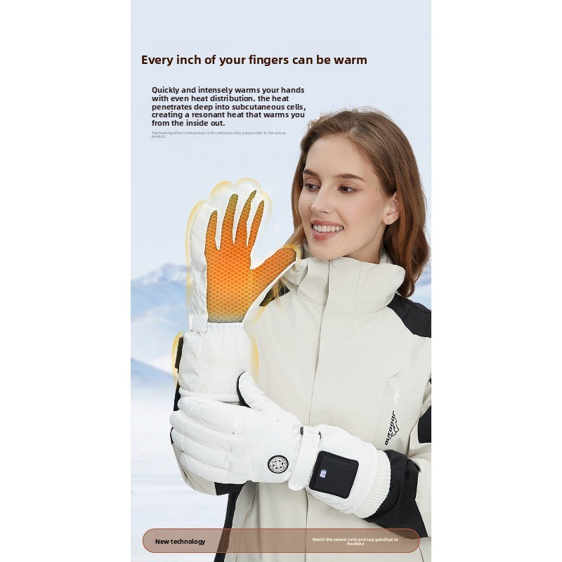 Rechargeable Heated Gloves – Winter Outdoor Smart Thermal Gloves for Skiing