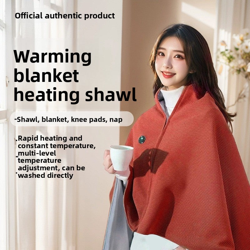 WarmEase Heated Shoulder Blanket – Soft Cozy Warming Throw for Office & Home Use