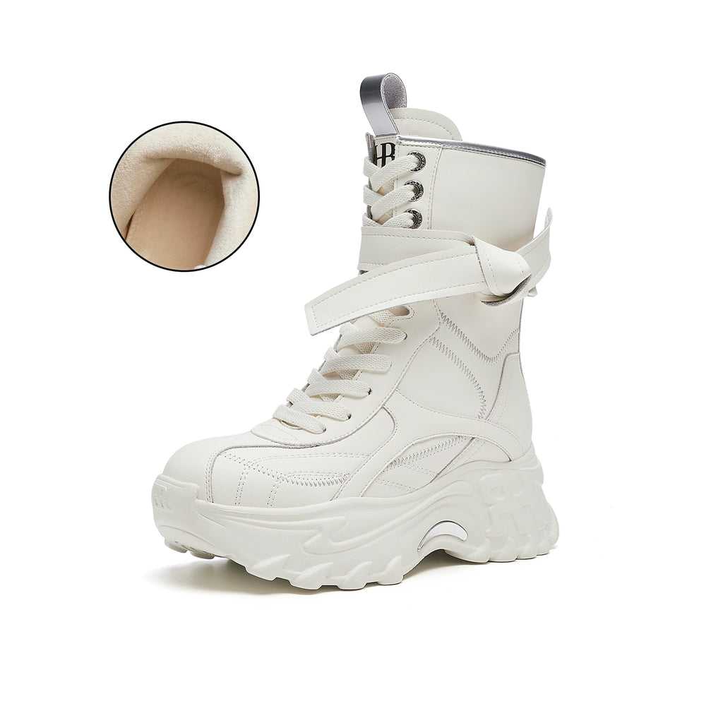 UrbanEdge Combat Boots – Chunky Platform Mid-Calf Boots for Women