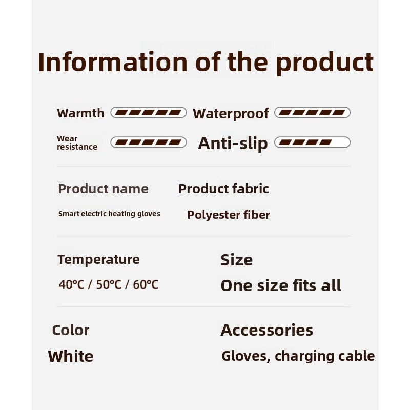 Rechargeable Heated Gloves – Winter Outdoor Smart Thermal Gloves for Skiing