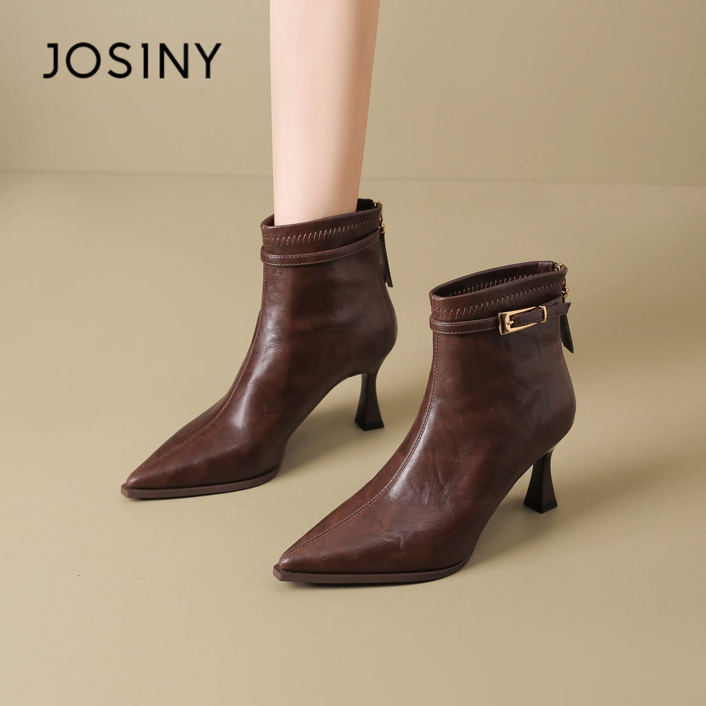 UrbanChic Pointed Toe Stiletto Boots – Women’s Short Heeled Fashion Boots