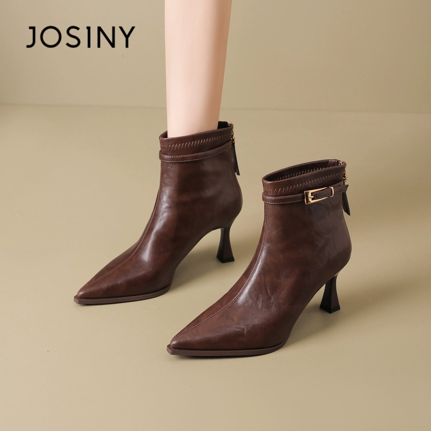 UrbanChic Pointed Toe Stiletto Boots – Women’s Short Heeled Fashion Boots