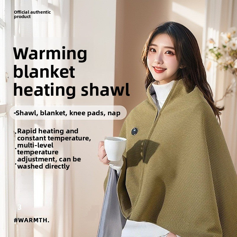 WarmEase Heated Shoulder Blanket – Soft Cozy Warming Throw for Office & Home Use