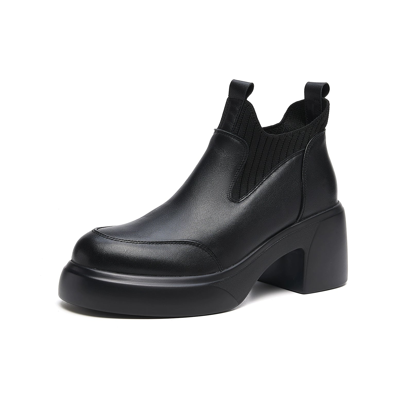 UrbanElegance Ankle Boots – Chunky Heel Square Toe Women’s Short Boots