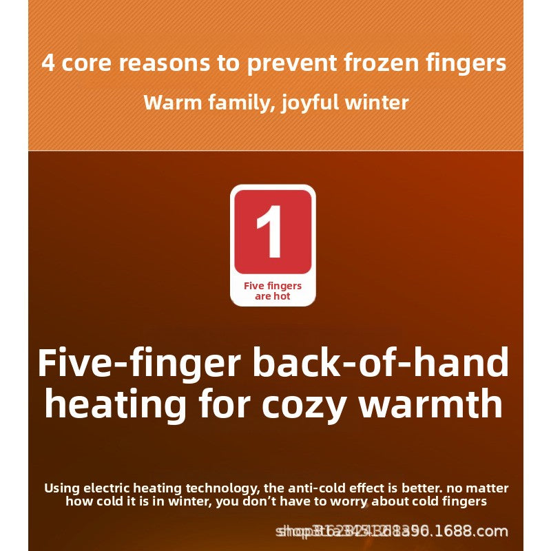 Rechargeable Heated Gloves with Touchscreen – 5V Thickened Thermal Ski Gloves for Winter Riding