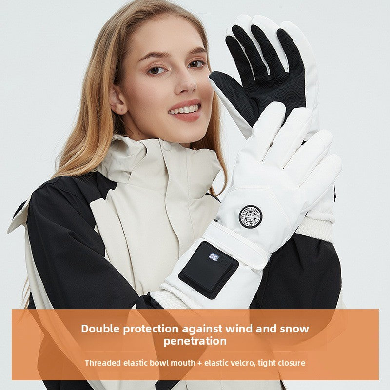 Rechargeable Heated Gloves – Winter Outdoor Smart Thermal Gloves for Skiing