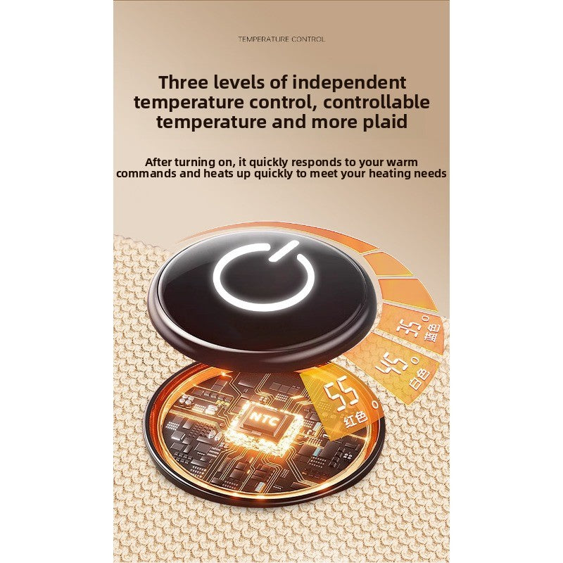 WarmEase Heated Shoulder Blanket – Soft Cozy Warming Throw for Office & Home Use