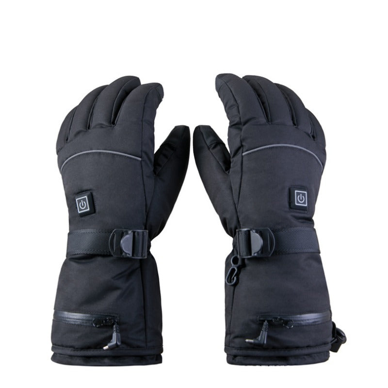 Rechargeable Heated Gloves with Touchscreen – 5V Thickened Thermal Ski Gloves for Winter Riding