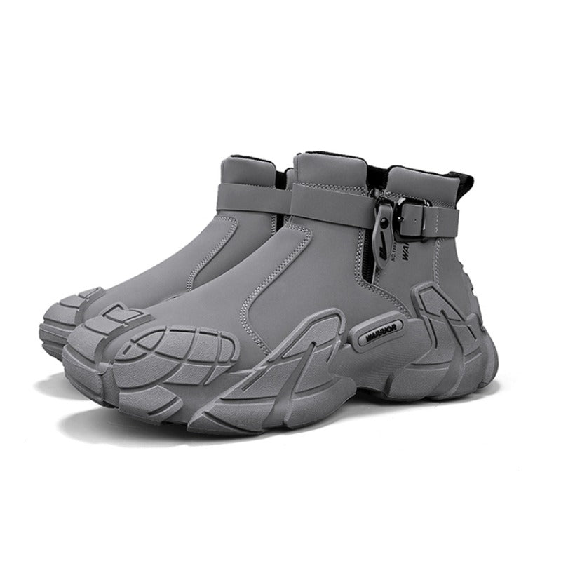 UrbanStep Zipper Ankle Boots – Men’s Thick-Lined Casual Winter Shoes