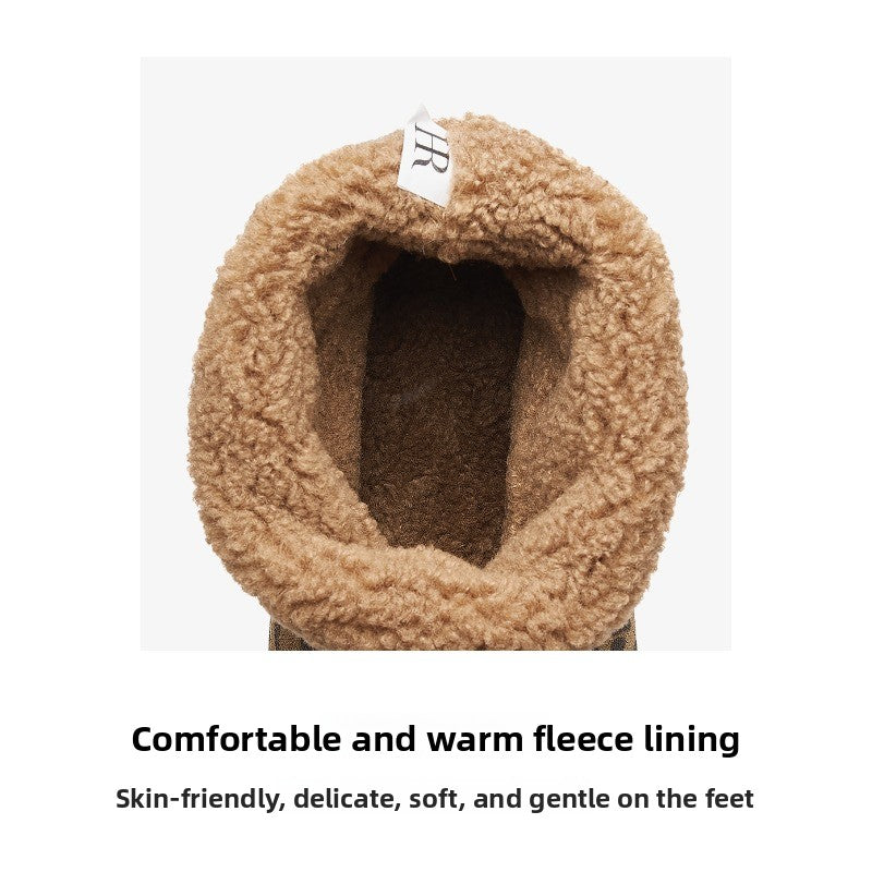 CozyStep Leopard Print Winter Boots – Flat Plush-Lined Short Boots for Women