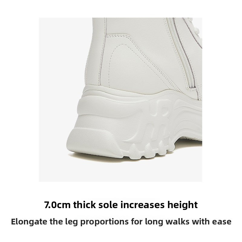 UrbanEdge Combat Boots – Chunky Platform Mid-Calf Boots for Women