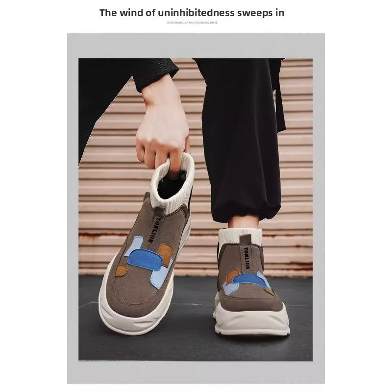 WarmStep Men’s Plush-Lined Snow Boots – Thick-Soled Winter Casual Shoes