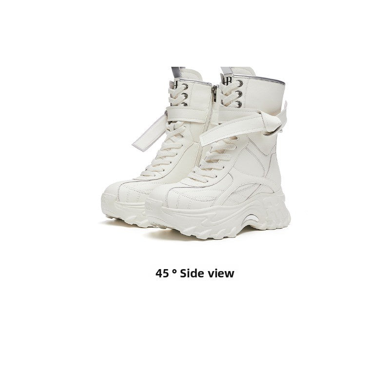 UrbanEdge Combat Boots – Chunky Platform Mid-Calf Boots for Women
