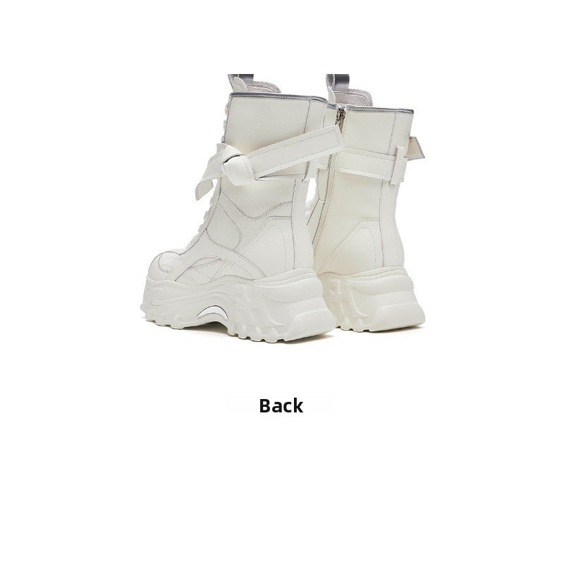 UrbanEdge Combat Boots – Chunky Platform Mid-Calf Boots for Women