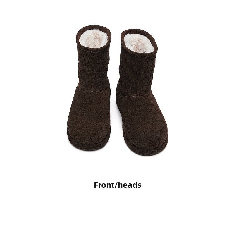 CozyStep Leopard Print Winter Boots – Flat Plush-Lined Short Boots for Women