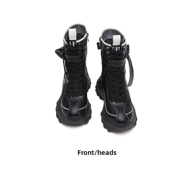 UrbanEdge Combat Boots – Chunky Platform Mid-Calf Boots for Women