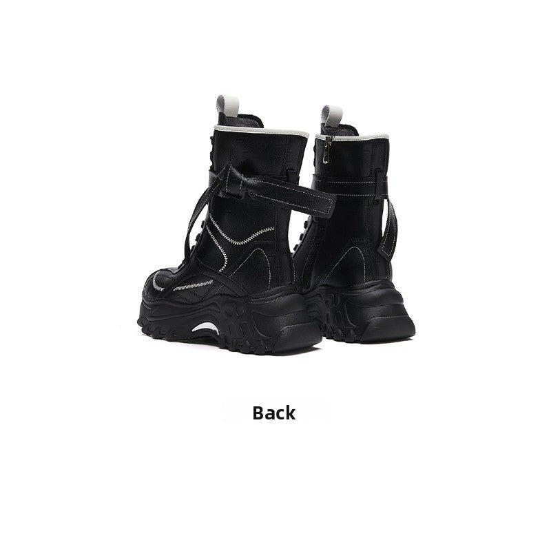 UrbanEdge Combat Boots – Chunky Platform Mid-Calf Boots for Women