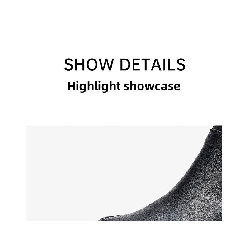 UrbanElegance Ankle Boots – Chunky Heel Square Toe Women’s Short Boots