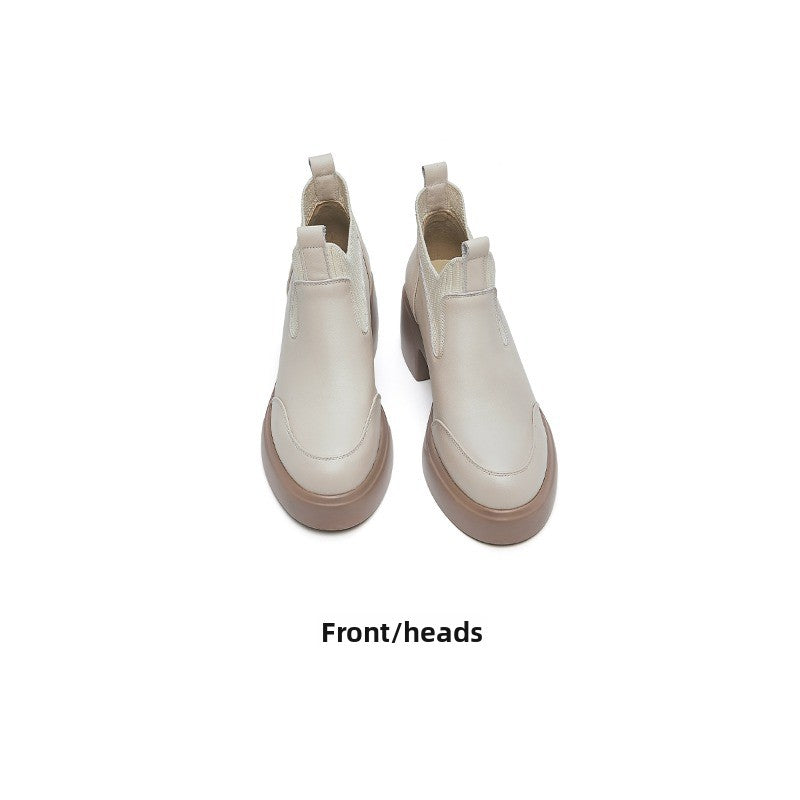 UrbanElegance Ankle Boots – Chunky Heel Square Toe Women’s Short Boots