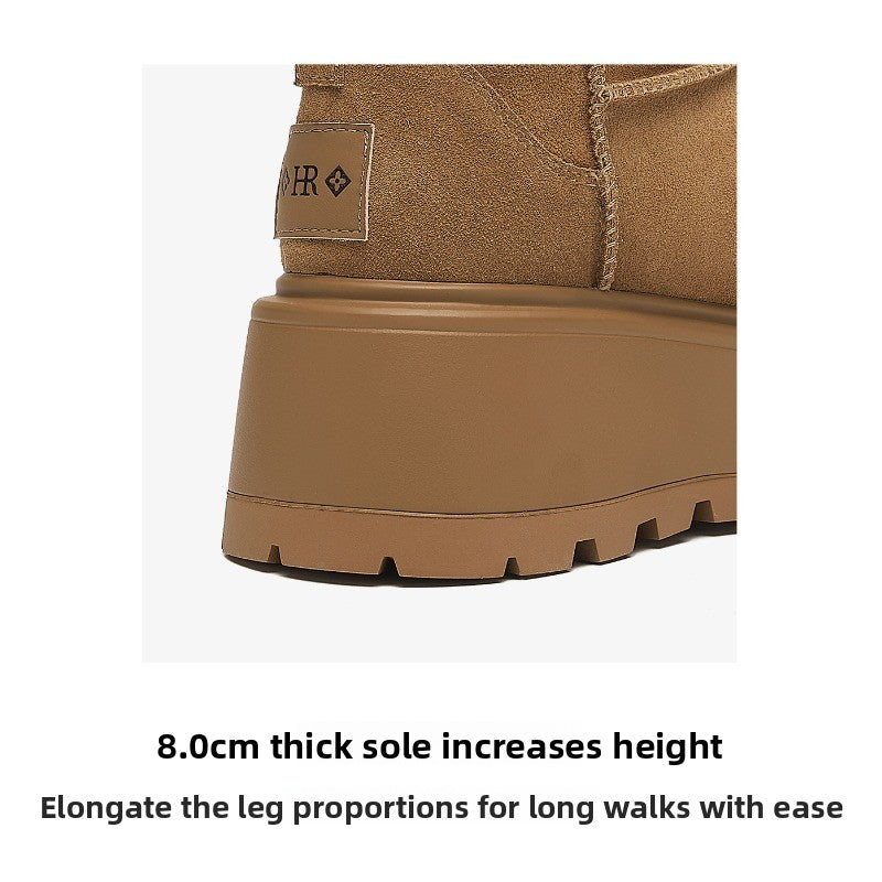 CozyStep Thick-Soled Winter Boots – Plush-Lined Non-Slip Women’s Snow Boots