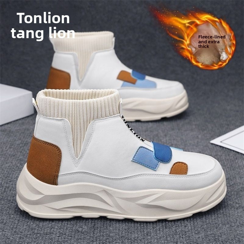 WarmStep Men’s Plush-Lined Snow Boots – Thick-Soled Winter Casual Shoes