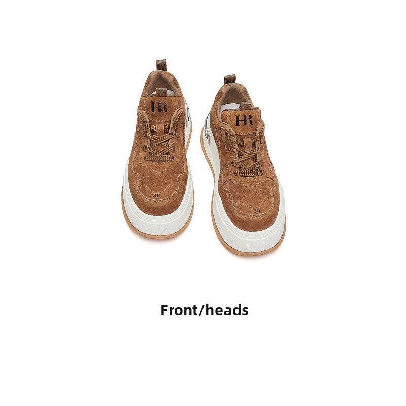 TrendLift Platform Sneakers – Suede Chunky Casual Shoes for Women