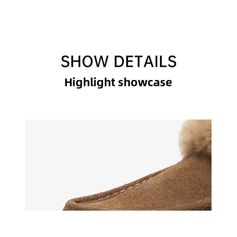 CozyStep Faux Fur Loafers – Women’s Flat Suede Winter Shoes