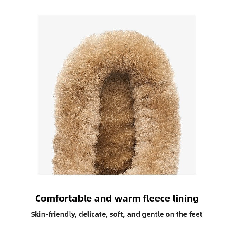 CozyStep Faux Fur Loafers – Women’s Flat Suede Winter Shoes