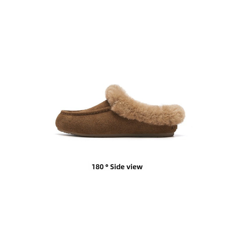 CozyStep Faux Fur Loafers – Women’s Flat Suede Winter Shoes