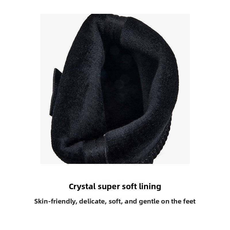 UrbanChic Knit Short Boots – Thick-Soled Square Toe Women’s Fashion Boots