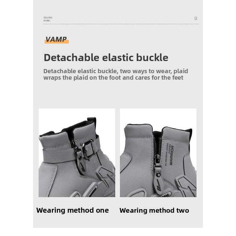 UrbanStep Zipper Ankle Boots – Men’s Thick-Lined Casual Winter Shoes